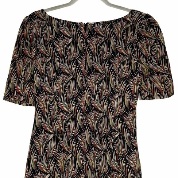 Moulinette Soeurs A-Line Casual Feather Print Dres - Picture 4 of 6